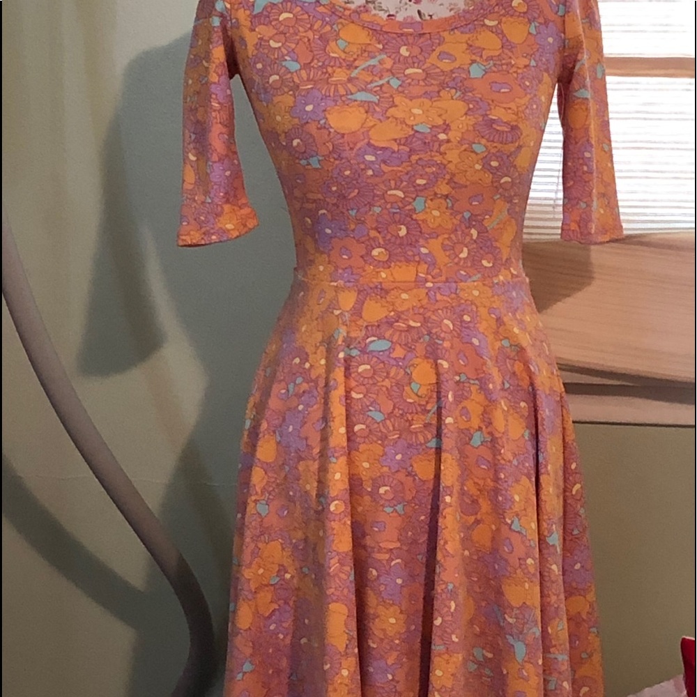 SOLD: LuLaRoe Floral Print Nicole Dress
